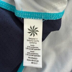 Athleta Long Sleeve Tee - Blue and White